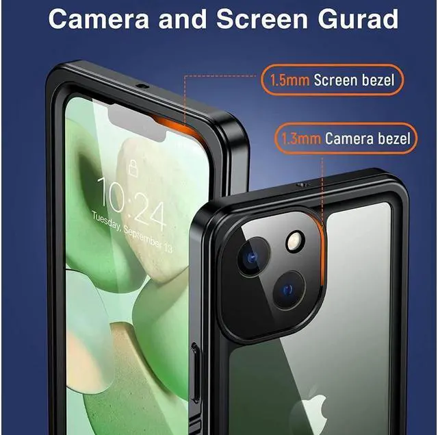 Alt view image 6 of 7 - BONAEVER For iPhone 13 Mini Case Waterproof iPhone 13 Mini Shockproof Cover with Built-in Screen Protector Anti-Scratch Phone Case for iPhone 13 Mini 5G 5.4 inch