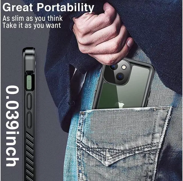 Alt view image 7 of 7 - BONAEVER For iPhone 13 Mini Case Waterproof iPhone 13 Mini Shockproof Cover with Built-in Screen Protector Anti-Scratch Phone Case for iPhone 13 Mini 5G 5.4 inch