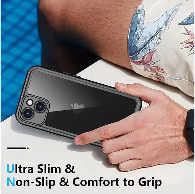 Alt view image 7 of 7 - BONAEVER For iPhone 14 Case Waterproof with Built in Screen Protector Shockproof Cover Protective Phone Case for iPhone 14 5G 6.1 inch