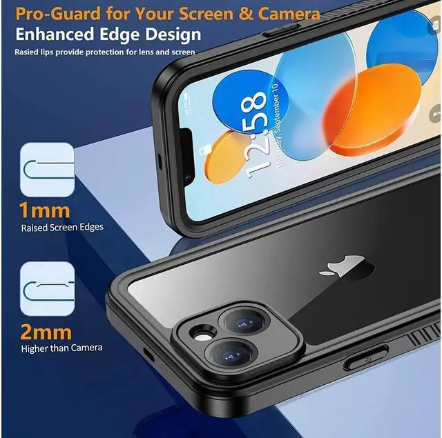 Alt view image 6 of 7 - BONAEVER For iPhone 14 Plus Case Waterproof Shockproof Bumper Coverwith Built-in Screen Protector Du Standproof Anti- Standain Phone Case for iPhone 14 Plus 5G 6.7 inch