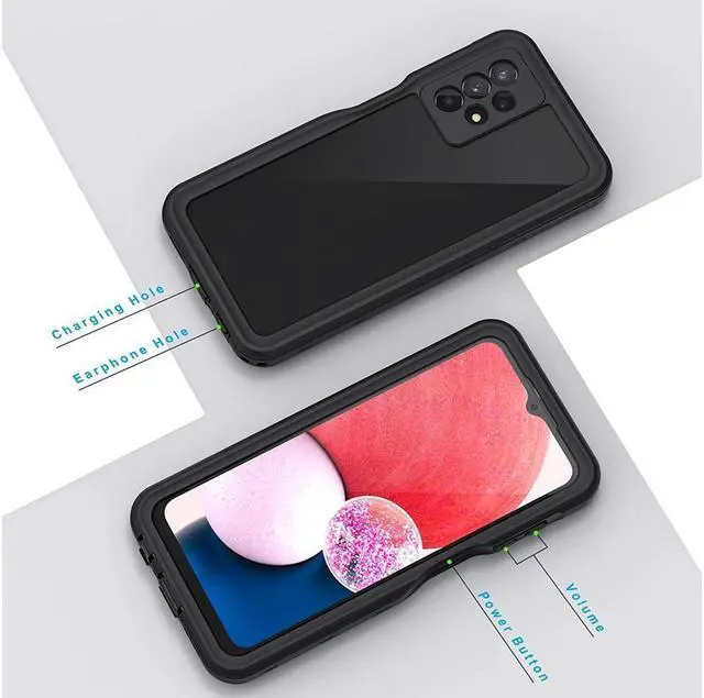 Alt view image 6 of 7 - BONAEVER For Samsung Galaxy A13 LTE 4G Case (NOT for 5G) IP68 Waterproof Case with Built-in Screen Protector Shockproof Protective Cover for Galaxy A13 4G 6.6 inch