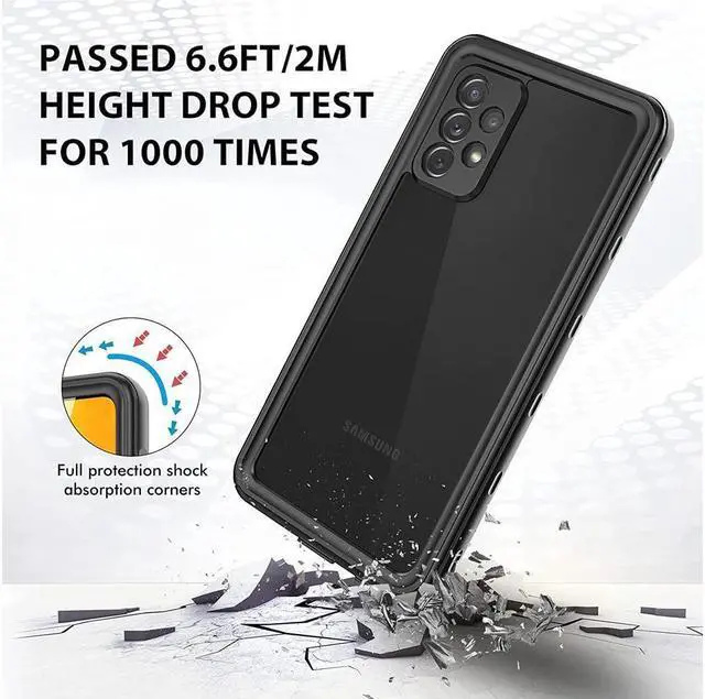 Alt view image 4 of 7 - BONAEVER For Samsung Galaxy A72 4G Waterproof Case Underwater Case Built-in Screen Protector Shockproof Protective Cover for Galaxy A72 4G (Not Fit for 5G)