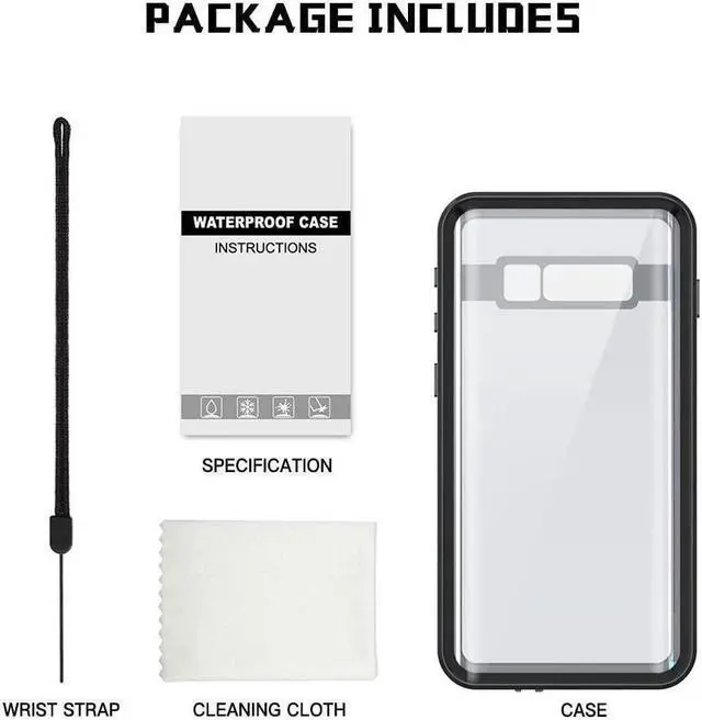 Alt view image 7 of 7 - BONAEVER For Samsung Galaxy S10 Plus S10+ Waterproof Case Built in Screen Protector Protective Shockproof IP68 Underwater Waterproof Cover for Galaxy S10 Plus 6.4 inch