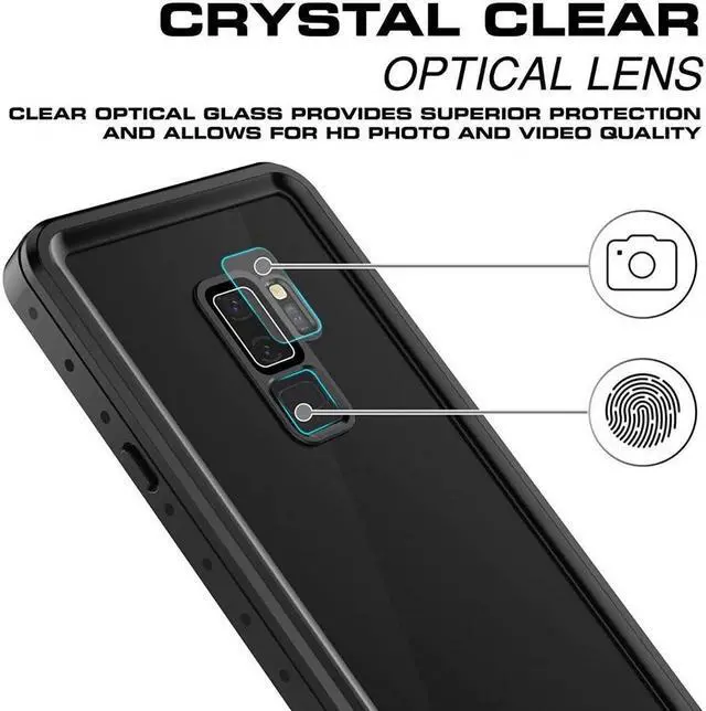 Alt view image 5 of 7 - BONAEVER For Samsung Galaxy S9 Plus Waterproof Case IP68 Underwater Shockproof Full-Body Protective Cover with Built-in Screen Protector for Galaxy S9 Plus 6.2 inches