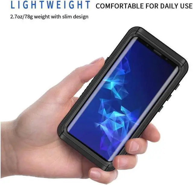 Alt view image 7 of 7 - BONAEVER For Samsung Galaxy S9+ Plus Case IP68 Waterproof Du Standproof Shockproof Case with Built-in Screen Protector Protective Clear Cover for Samsung S9 Plus 6.2 inch