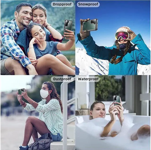 Alt view image 6 of 6 - BONAEVER For Samsung Galaxy S22 Plus Case Waterproof Built-in Screen Protector Protective IP68 Underwater Shockproof Cover for Galaxy S22 Plus 5G 6.6 inch