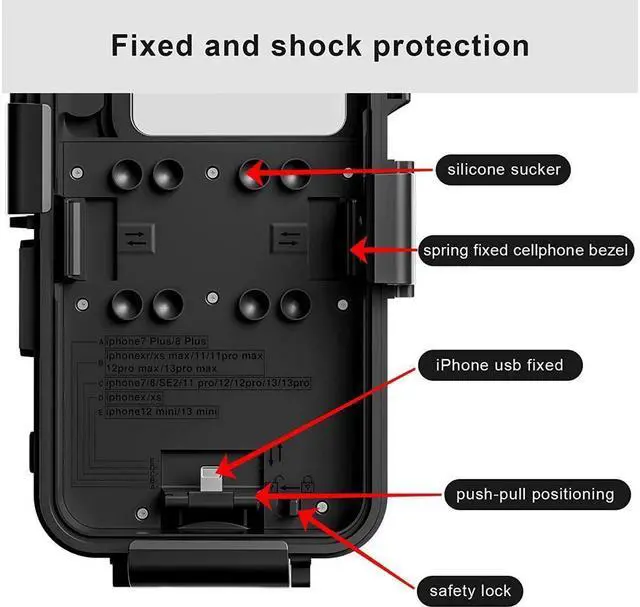 Alt view image 6 of 7 - BONAEVER Underwater Case for iPhone Diving Phone Case [98FT/30M] Snorkeling Photo VideoWaterproof Case for iPhone 14/13/Pro/Pro Max/Mini/12/11/XR/XS/MAX/8/Plus/SE
