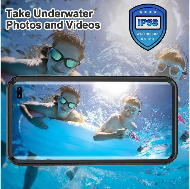 Alt view image 2 of 7 - BONAEVER For Samsung Galaxy S10 Plus S10+ Waterproof Case Built in Screen Protector Protective Shockproof IP68 Underwater Waterproof Cover for Galaxy S10 Plus 6.4 inch