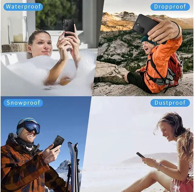 Alt view image 7 of 7 - BONAEVER For Samsung Galaxy S22 Case IP68 Waterproof Du Standproof Shockproof Case with Built-in Screen Protector Protective Cover for Galaxy S22 5G 6.1 Inch