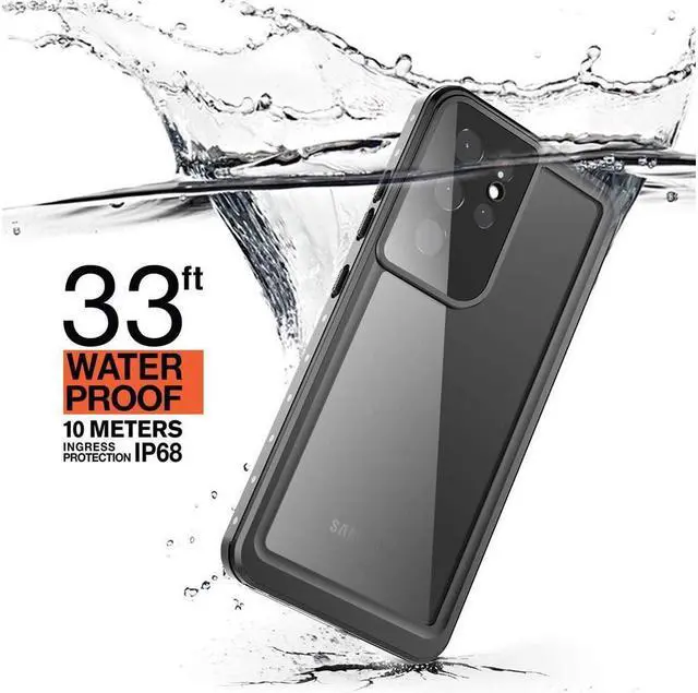 Alt view image 2 of 7 - BONAEVER For Samsung Galaxy S21 Ultra Waterproof Case with Built-in Screen Protector Shockproof Underwater Case for Samsung S21 Ultra 5G 6.8 inch