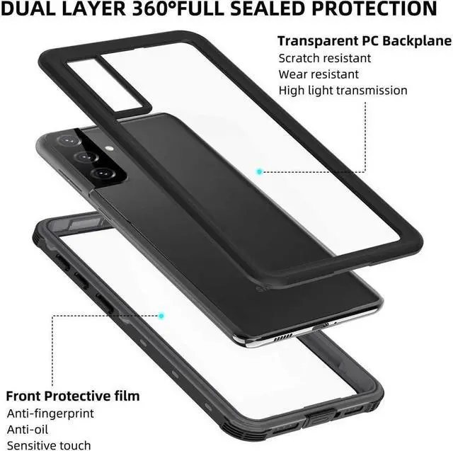 Alt view image 3 of 7 - BONAEVER Compatible with Samsung Galaxy S21 5G 6.2 inch Case with Screen ProtectorIP68 Waterproof Shockproof Protective Cover