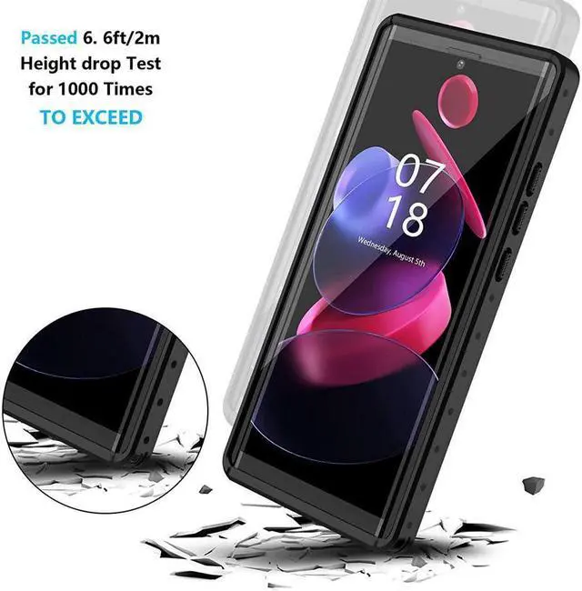 Alt view image 3 of 7 - BONAEVER For Samsung Galaxy Note 20 Ultra Case Waterproof Built in Screen Protector Full-Body Shock-Proof Cover for Galaxy Note 20 Ultra 6.9 inch 5G