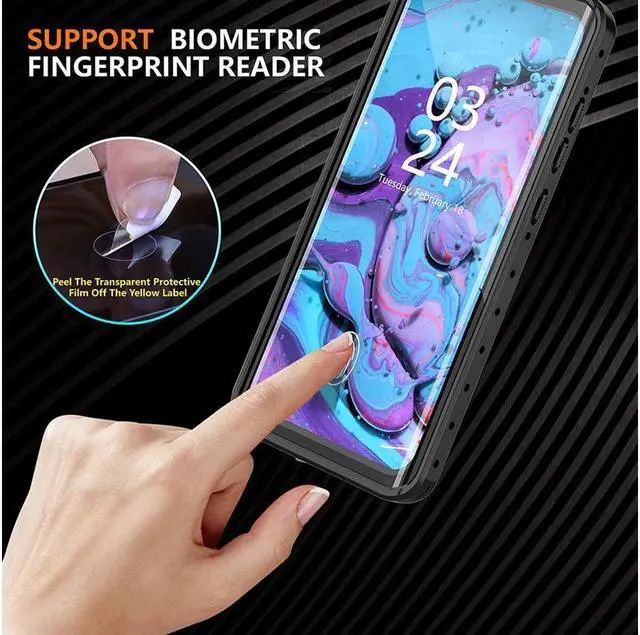 Alt view image 4 of 6 - BONAEVER For Samsung Galaxy S20 Case Waterproof Built-in Screen Protector Protective Shockproof IP68 Underwater Clear Phone Case for Galaxy S20 6.2 inch