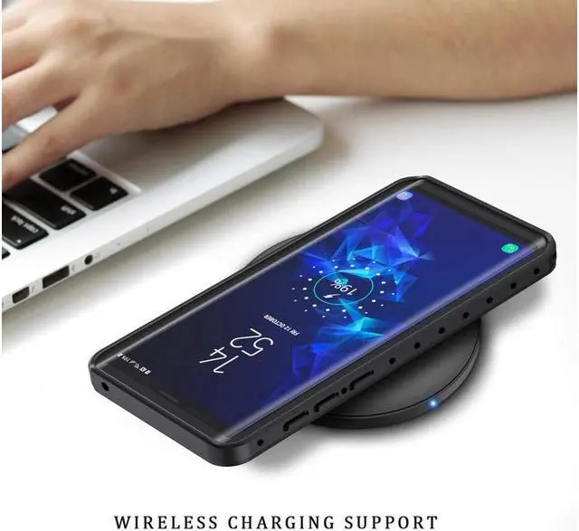 Alt view image 6 of 7 - BONAEVER For Samsung Galaxy Note 9 Phone Case IP68 Waterproof Shockproof Case with Built-in Screen Protector Protective Clear Cover for Galaxy Note 9 6.4 inch