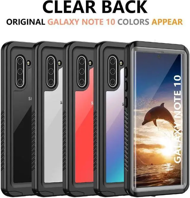 Alt view image 5 of 7 - BONAEVER For Samsung Galaxy Note 10 Waterproof Case with Built in Screen Protector Protective Shockproof Cover Underwater Waterproof Case for Galaxy Note 10 6.3 inch