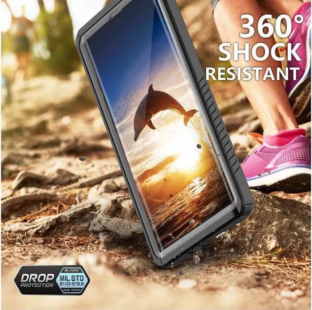 Alt view image 3 of 7 - BONAEVER For Samsung Galaxy Note 10 Waterproof Case with Built in Screen Protector Protective Shockproof Cover Underwater Waterproof Case for Galaxy Note 10 6.3 inch