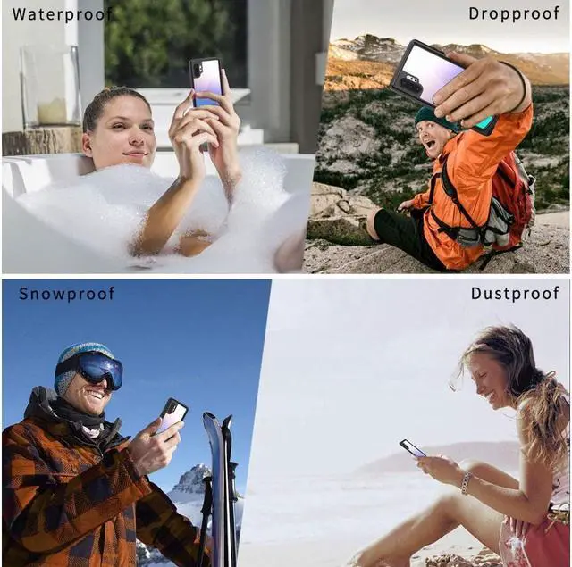 Alt view image 7 of 7 - BONAEVER For Galaxy Note 10+ Plus Case Built-in Screen Protector IP68 Waterproof Shockproof Protective Cover for Samsung Galaxy Note 10+ / Note 10+ 5G