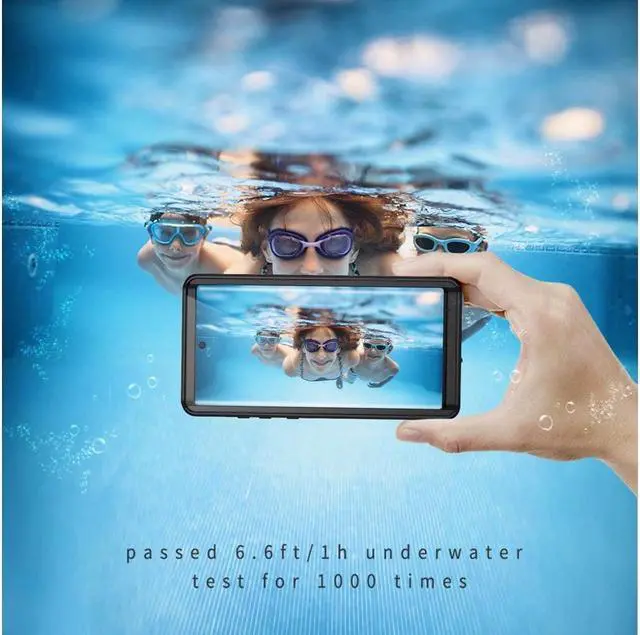 Alt view image 2 of 7 - BONAEVER For Galaxy Note 10 Waterproof Case Du Standproof Shockproof Case with Built-in Screen Protector Protective Cover for Samsung Galaxy Note 10 6.3 inch