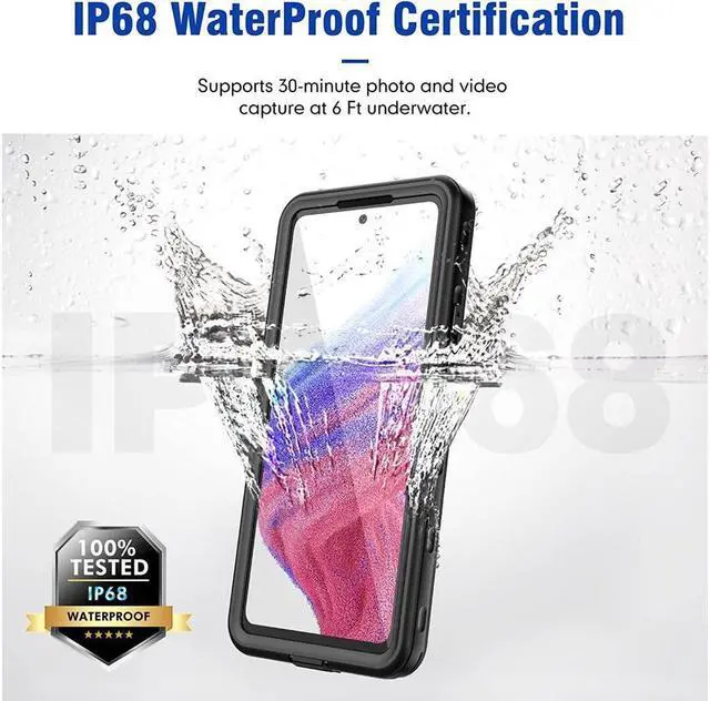 Alt view image 2 of 7 - BONAEVER For Samsung Galaxy A53 5G Case Waterproof Built-in Screen Protector 360° Shockproof Clear Cover for Galaxy A53 5G 2022 6.5 inch