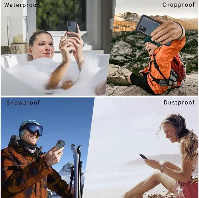 Alt view image 6 of 7 - BONAEVER For Samsung Galaxy A51 4G Case IP68 Waterproof Du Standproof Shockproof Case with Screen Protector Underwater Protective Cover for Galaxy A51 4G [Not Fit 5G]