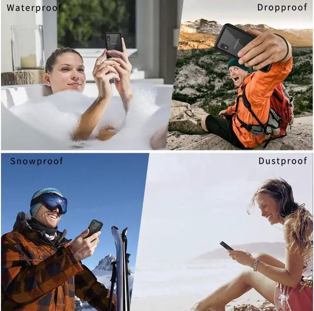Alt view image 6 of 7 - BONAEVER For Samsung Galaxy A10E Case IP68 Waterproof Du Standproof Shockproof Case with Built-in Screen Protector Underwater Protective Cover for Galaxy A10e