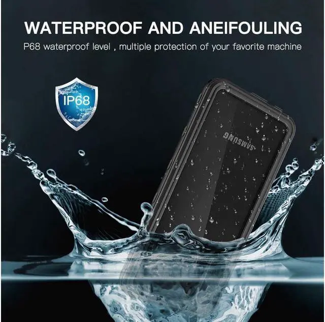 Alt view image 2 of 6 - BONAEVER For Samsung Galaxy A21 Waterproof Case Protection Shockproof Dustdproof Snowproof with Built in Screen Protector IP68 Underwater Clear Back Cover