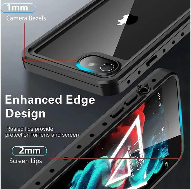 Alt view image 5 of 7 - BONAEVER For iPhone SE 2022 Case / iPhone SE 3 Case Waterproof with Built-in Screen Protector Shockproof Underwater Case for iPhone 7/8/SE 2020/SE 2022 5G