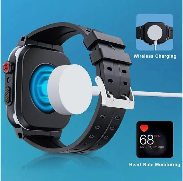 Alt view image 6 of 7 - BONAEVER Waterproof Case for Apple Watch 44mm Series 6/5/4/SE with B & Screen Protector IP68 Full Waterproof Shockproof Protective Case for 44mm iWatch 6/5/4/SE