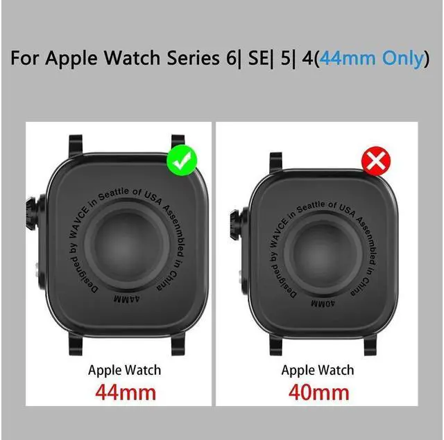Alt view image 4 of 7 - BONAEVER Waterproof Case for Apple Watch Series 6/5/4 SE 44mm IP68 Certified Waterproof Shockproof Protective Case with Built-in Screen Protector