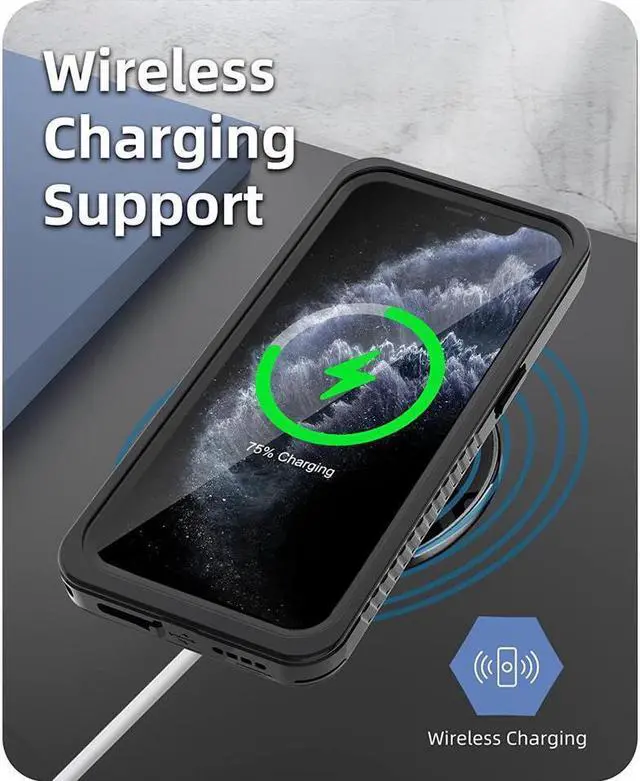 Alt view image 6 of 7 - BONAEVER For iPhone 11 Pro Max Waterproof Case Protection Underwater Shockproof Clear Cover with Built-in Screen Protector for iPhone 11 Pro Max 6.5 inch