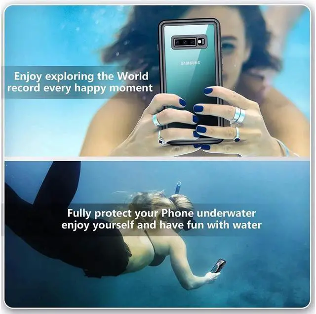 Alt view image 4 of 7 - BONAEVER For Samsung Galaxy S10 5G Case S10 Waterproof Case with Screen Protector Protective Shockproof Cover IP68 Waterproof Clear Case for Galaxy S10 5G 6.7 inch