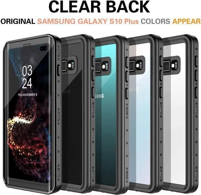 Alt view image 2 of 7 - BONAEVER For Samsung Galaxy S10 Plus Waterproof Case Built in Screen Protector Protective Shockproof IP68 Underwater Waterproof Cover for Samsung S10 Plus 6.4 inch