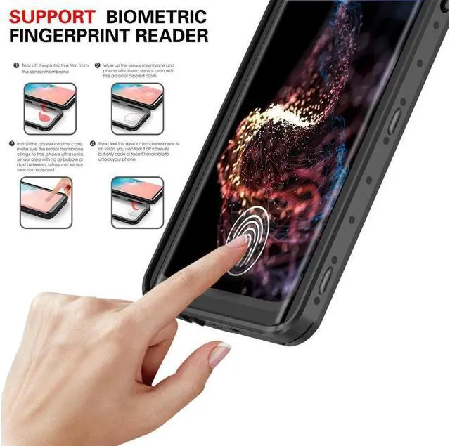 Alt view image 5 of 7 - BONAEVER For Samsung Galaxy S10 Plus Waterproof Case Built in Screen Protector Protective Shockproof IP68 Underwater Waterproof Cover for Samsung S10 Plus 6.4 inch