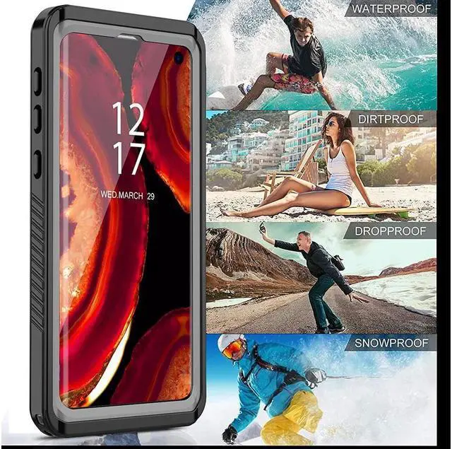 Alt view image 7 of 7 - BONAEVER For Samsung Galaxy S10 4G Case S10 Waterproof Case with Built-in Screen Protector Protective Shockproof IP68 Waterproof Clear Case for Samsung Galaxy S10 4G 6.1 inch