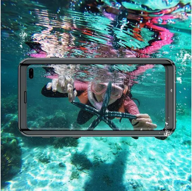Alt view image 7 of 7 - BONAEVER For Samsung Galaxy S10 Plus Waterproof Case Built in Screen Protector Protective Shockproof IP68 Underwater Waterproof Cover for Samsung S10 Plus 6.4 inch