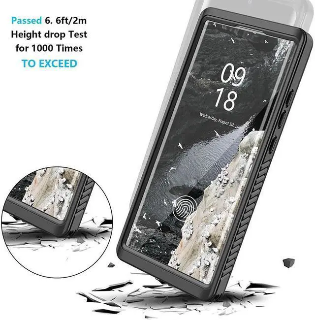 Alt view image 2 of 6 - BONAEVER For Samsung Galaxy S20 Ultra Case Waterproof Built in Screen Protector Protective Shockproof Cover IP68 Underwater Case for Galaxy S20 Ultra 6.9 inch