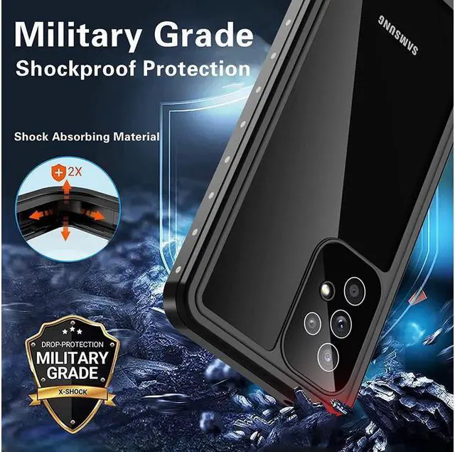 Alt view image 3 of 7 - BONAEVER For Samsung Galaxy A52 Case Waterproof Built-in Screen Protector Protective Shockproof IP68 Waterproof Clear Cover for Galaxy A52 4G/5G 6.5 inch