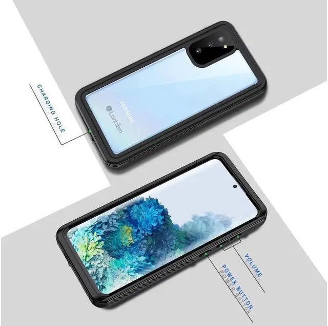Alt view image 7 of 7 - BONAEVER For Samsung Galaxy S20 Case IP68 Waterproof Du Standproof Shockproof Case with Built-in Screen Protector Protective Cover for Galaxy S20 5G 6.2 inch