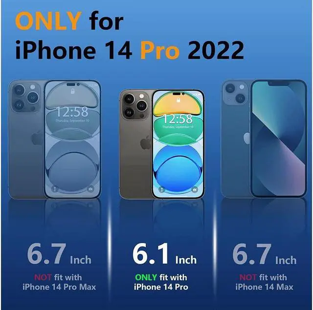 Alt view image 5 of 7 - BONAEVER for iPhone 14 Pro Case Waterproof Shockproof Bumper Case with Built-in Screen Protector Du Standproof Phone Case for iPhone 14 Pro 5G 6.1 inch