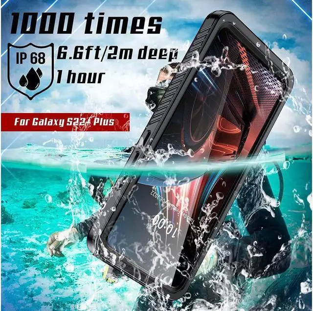 Alt view image 2 of 7 - BONAEVER For Samsung Galaxy S22+ Plus Case Waterproof Built-in Screen Protector Protective Du Standproof Dropproof Shockproof Clear Cover for Galaxy S22 Plus 5G 6.6 inch