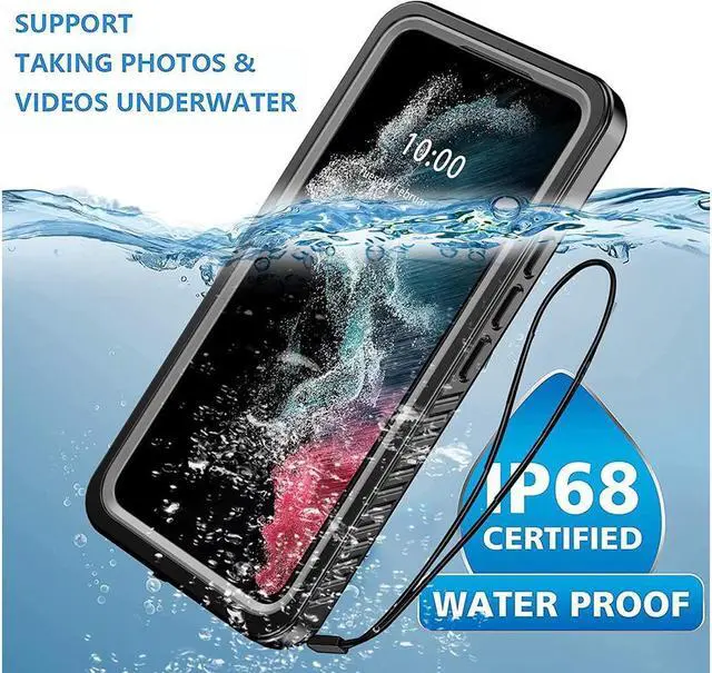 Alt view image 2 of 7 - BONAEVER For Samsung Galaxy S22 Case Waterproof Shockproof Bumper Case with Built-in Screen Protector Du Standproof Phone Cover for Galaxy S22 5G 6.1 inch 2022