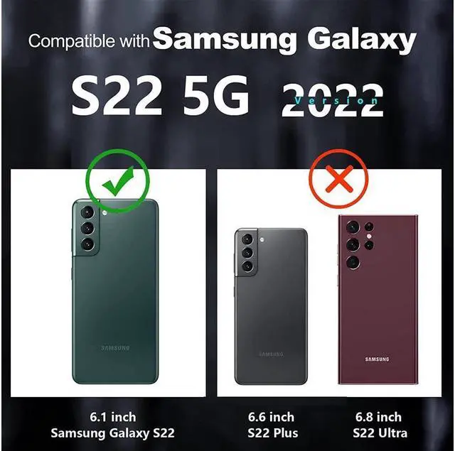 Alt view image 5 of 7 - BONAEVER For Samsung Galaxy S22 Case Waterproof Shockproof Bumper Case with Built-in Screen Protector Du Standproof Phone Cover for Galaxy S22 5G 6.1 inch 2022