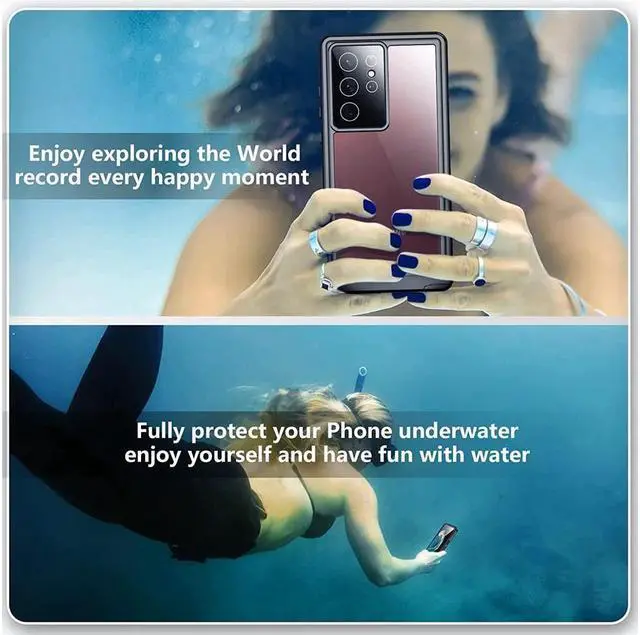 Alt view image 7 of 7 - BONAEVER For Samsung Galaxy S22 Ultra Case Waterproof with Built-in Screen Protector Full Protection Shockproof Cover for Galaxy S22 Ultra 5G 6.8 inch 2022