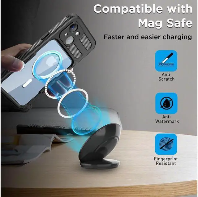 Alt view image 3 of 7 - BONAEVER Waterproof Case for iPhone 14 6.1 inch with MagSafe Support IP68 Shockproof Protection Fully Sealed Underwater Cover for iPhone 14 6.1" 2022