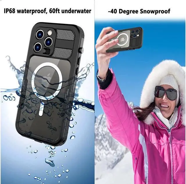 Alt view image 5 of 7 - BONAEVER For iPhone 14 Pro Max 6.7 inch Waterproof Case with Built-in Screen Protector Du Standproof Shockproof Rugged Underwater Protective Cover