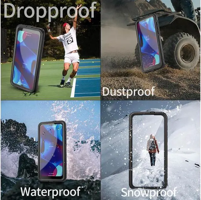 Alt view image 2 of 7 - BONAEVER For Motorola Moto G Pure 2021 Case Waterproof Built in Screen Protector Protective Cover Shockproof IP68 Underwater Case for Moto G Pure 2021 6.5 inch