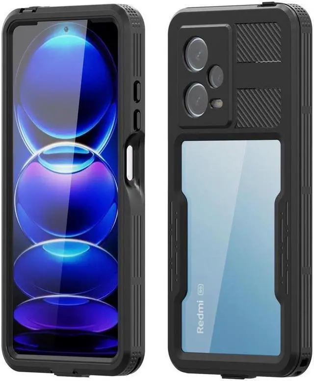 Main image of BONAEVER Waterproof Case for Xiaomi Redmi Note 12 Pro 5G/POCO X5 Pro 5G IP68 Waterproof 360 Degree Protection Protective Case Shockproof Cover with Built-in Screen Protector