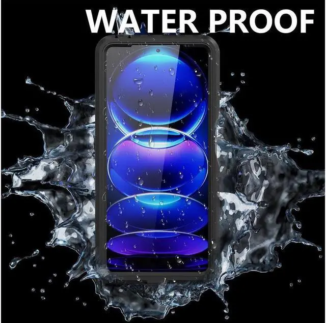 Alt view image 2 of 7 - BONAEVER Waterproof Case for Xiaomi Redmi Note 12 Pro 5G/POCO X5 Pro 5G IP68 Waterproof 360 Degree Protection Protective Case Shockproof Cover with Built-in Screen Protector