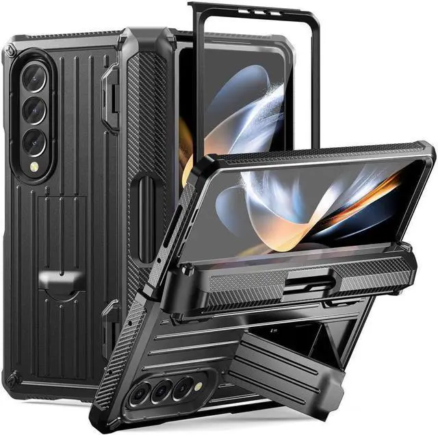 Main image of BONAEVER Case for Samsung Galaxy Z Fold 4 2022 5G Military-Grade Full-Body Shockproof Rugged Bumper Case Cover with Built-in Screen Protector & Stand and & S Pen Slot