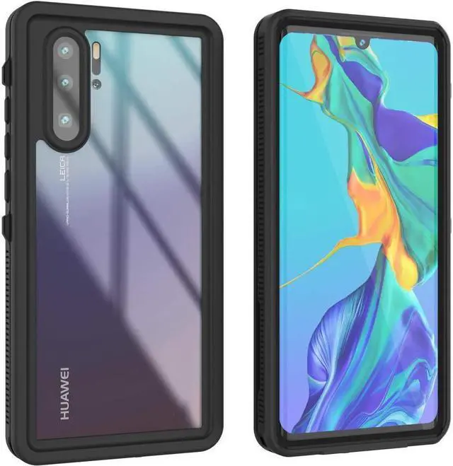Main image of BONAEVER Huawei P30 Pro Waterproof Case [ Standud Standar Series] [Slim Fit] [IP68 Certified] [Shockproof] [Dirtproof] [Snowproof] Armor Cover Compatible with Huawei P30 Pro Black